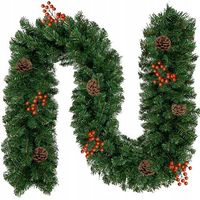 GIRLANDA CHOINKOWA GĘSTA ZDOBIONA 100cm