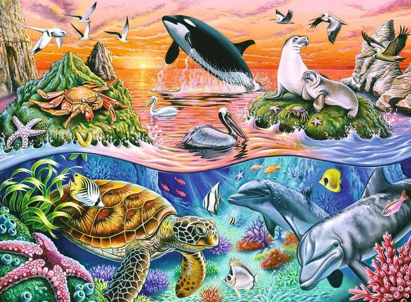 Puzzle 100 elementów XXL. Piękny ocean zdjęcie 2
