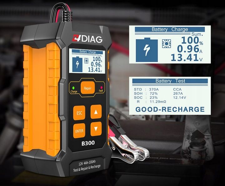 TESTER DO AKUMULATORÓW PROSTOWNIK B300 3w1 12V 5A zdjęcie 10