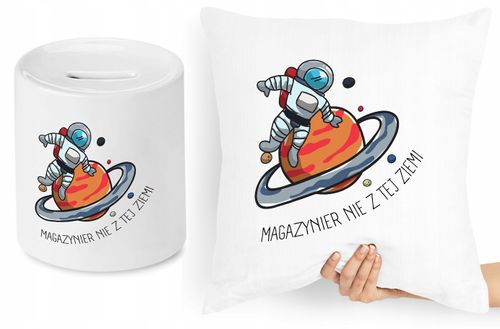 Dla Magazyniera Zestaw Poduszka + Skarbonka Z Nadrukiem Ze Zdjęciem na Arena.pl