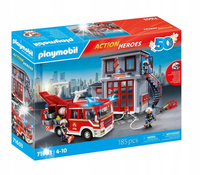 PLAYMOBIL ACTION HEROES ACTION STRAŻ POŻARNA WÓZ STRAŻACKI 3 FIGURKI 71603