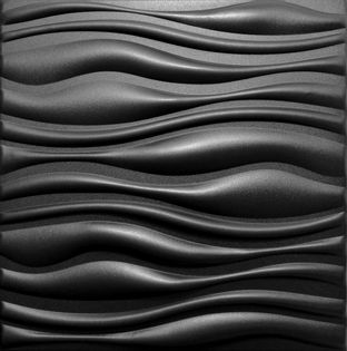 Czarne Panele ścienne , Piankowe Kasetony Sufitowe 3D FLOW