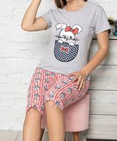 Damska piżama krótka bawełniana z krótkim rękawem na lato L