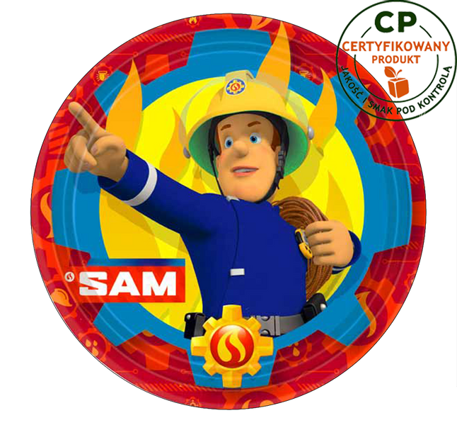 Opłatek na tort Strażak Sam zdjęcie 1