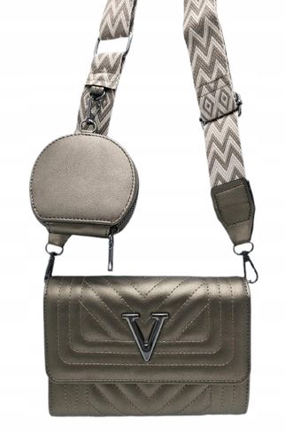 Victoria J. - torebka listonoszka przeszycia pasek BOHO złoty VJ-944 na Arena.pl