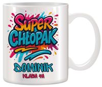 Kubek z nadrukiem prezent Dzień CHŁOPAKA dla kolegi z klasy z IMIENIEM