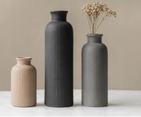 Zestaw 3 Wazonów ceramicznych Różne wielkości Dekoracyjne