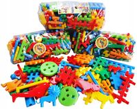 WAFLE MIX 80 EL. KLOCKI KONSTRUKCYJNE KOSTKA PRZESTRZENNE