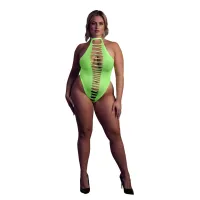 shots ouch! body neon uv xl/xxxxl wysoki kroj elastyczne rożowe