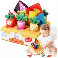 SORTER MONTESSORI EDUKACYJNY MARCHEWKI CHUSTECZKI ZABAWKA SENSORYCZNA 13w1