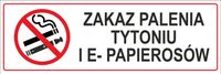 Naklejki ZAKAZ PALENIA TYTONIU i e-papierosów