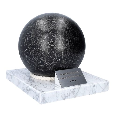 Artystycznie malowana urna kulista ze stali nierdzewnej na Arena.pl