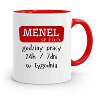 Dla Alkoholika Pijaka Kubek Czerwony Na Prezent Z Nadrukiem Ze Zdjęciem