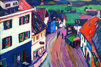 Reprodukcje obrazów View from the window of Griesbräu - Wassily Kandinsky Rozmiar - 90x60