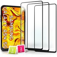 3-pak SZKŁO HARTOWANE DO Samsung Galaxy A54 5G na cały ekran 9H ochronne 5D