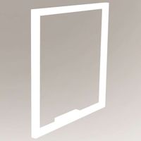 Industrialna LAMPA kinkiet ZAOSU 7901 Shilo prostokątna OPRAWA metalowa ścienna rama frame biała