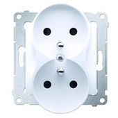 basic moduł gniazdo podwójne z/u 16a białe - e131aa-kn379