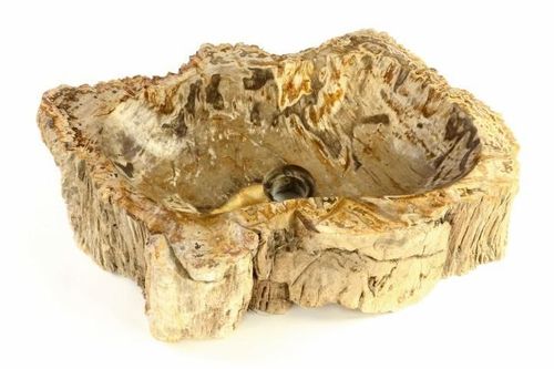 Umywalka z kamienia naturalnego FOSSIL DIVERO - duża na Arena.pl