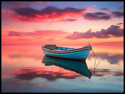 Plakat 100x75cm Spokój przed Połowem na Arena.pl