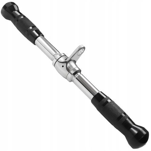 UCHWYT DRĄŻEK DO WYCIĄGU ATLASU OBROTOWY PROSTY GRYF 50CM NA BICEPS TRICEPS na Arena.pl