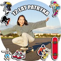 OPŁATEK NA TORT 20CM - DESKOROLKA ROLKI + IMIĘ + ! 15CM 18CM