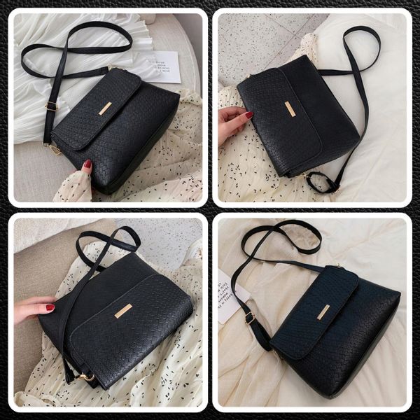 Torebka Damska Czarna Listonoszka Skórzana Na Ramię Kuferek Kopertówka zdjęcie 9