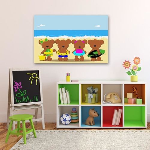 Deco Panel, Misie na plaży 80x60 na Arena.pl