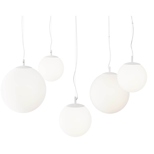 Wisząca lampa kulista Basic Form MOD321PL-05W1 na linkach biała na Arena.pl