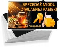 Wizytówki reklamowe 200 szt różne wzory SPRZEDAŻ MIODU Z WŁASNEJ PASIEKI