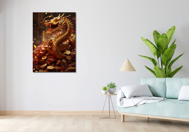 Obraz 70x100cm Smok Bogactwa zdjęcie 2