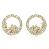 kolczyki ze stali szlachetnej pozłacanej kst2850