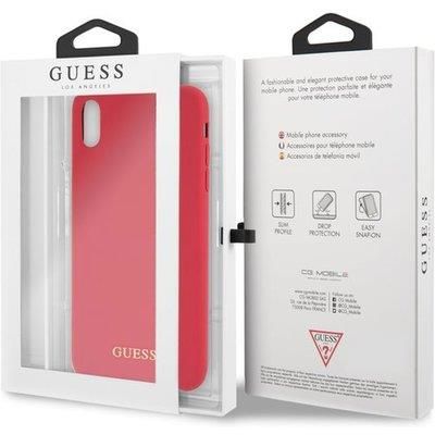 Etui Guess Silicone do iPhone Xs Max (czerwone) na Arena.pl
