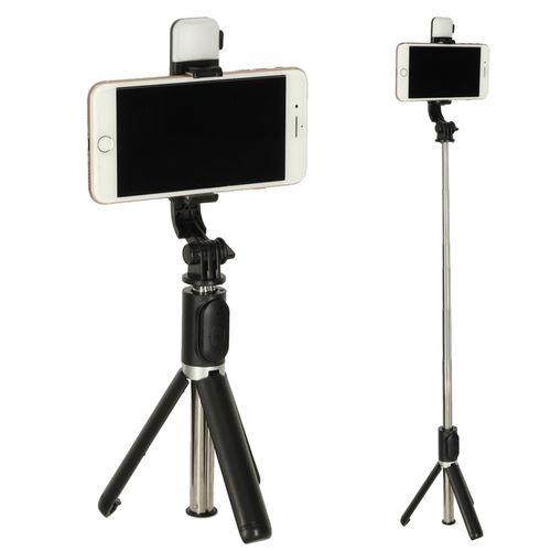 Kijek Do Selfie Z Pilotem Bluetooth Statyw Tripod Lampka Led Czarny na Arena.pl