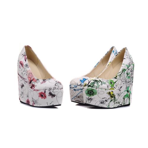 Buty Damskie - WIOSENNE -  PLATFORMA - Koturn na Arena.pl