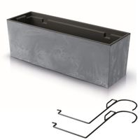 Skrzynka doniczka balkonowa uchwyty 58x19 cm marengo