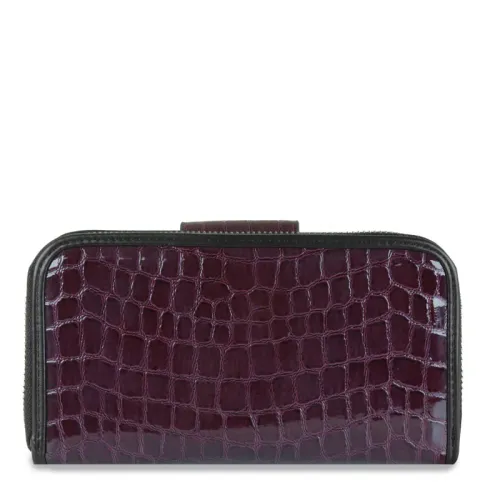 portfel damski lakierowany monnari z fakturą skóry krokodyla na Arena.pl