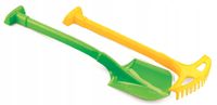 Marioinex Komplet do piasku Zuch łopatka + grabki, 52,5 cm żółto-zielone