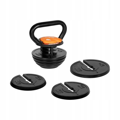 Kettlebell żeliwny automatyczny regulowany odważnik kula 18kg REBEL ACTIVE na Arena.pl