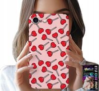 ETUI DO IPHONE 16e - KOBIECE, MODNE WZORY LIZAKI W SERCA CASE