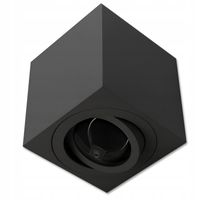 Oprawa natynkowa GU10 kwadrat 80x80x84 ruchoma biała lub czarna Kolor - Czarny