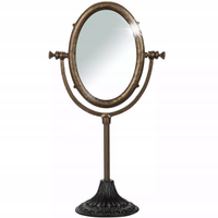 LUSTRO STOJĄCE NA TOALETKĘ DO MAKIJAŻU RETRO MAŁE 31cm uchylne na stojaku