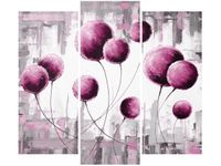 90 80CM OBRAZ T3 ELEM ABSTRAKCYJNE DMUCHAWCE FUKSJI DRUK ŚCIENNY