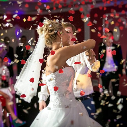 KONFETTI TUBA STRZELAJĄCA CZERWONE SERCA ŚLUB na Arena.pl