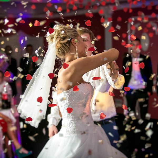 KONFETTI TUBA STRZELAJĄCA CZERWONE SERCA ŚLUB zdjęcie 9