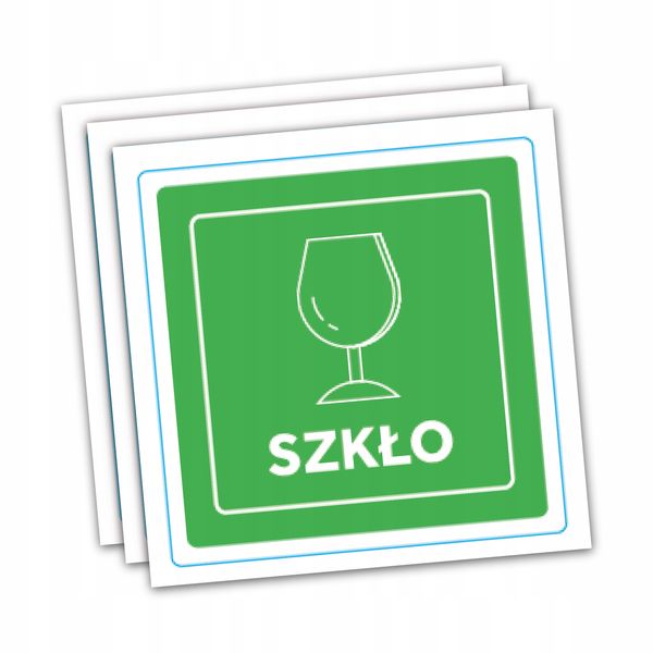 Naklejka segregacyjna SZKŁO zdjęcie 1