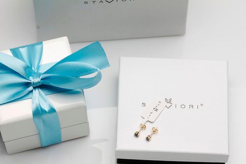 kolczyki złote z szafirami na Arena.pl