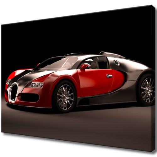 Obraz Drukowany 70X50 Czerwone Bugatti Veyron na Arena.pl