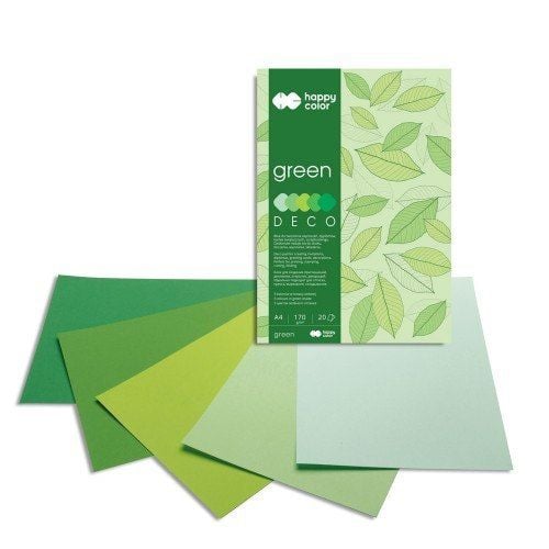 BLOK A4 170G DECO GREEN HAPPY COLOR zdjęcie 2