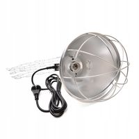 OPRAWA LAMPY GRZEWCZEJ PROMIENNIKA LAMPA KWOKA KLOSZ REGULACJA MOCY SREBRNA