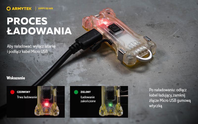 Latarka Armytek Zippy WR Extended Set Yellow zdjęcie 12